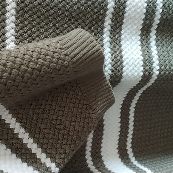 Talbot's Basket Weave Sweater - Stripe  L - Picture 8 of 15